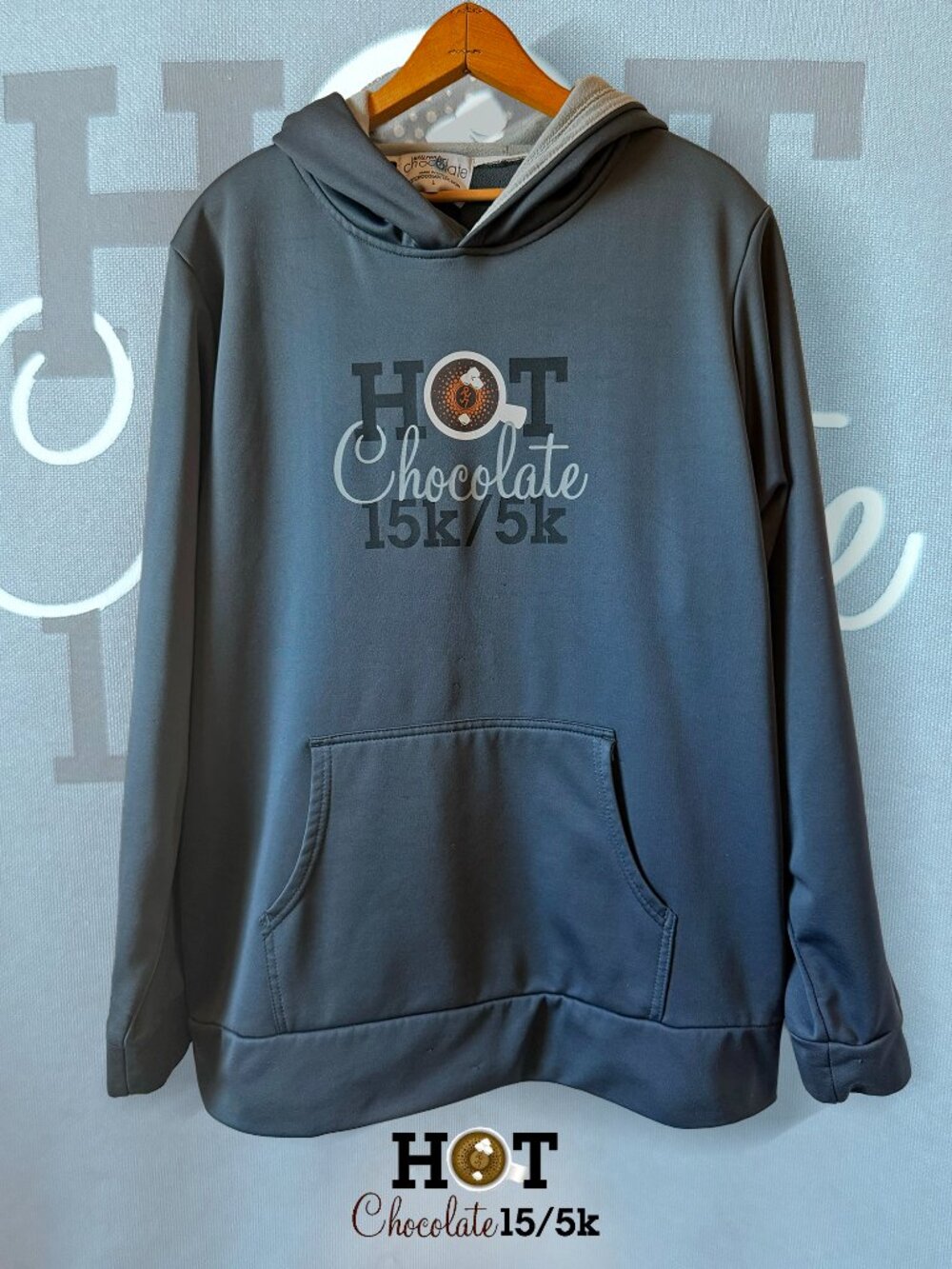 Hot Chocolate Run 2016 Scottsdale AZ Hoodie Gray 15K 5K Pullover